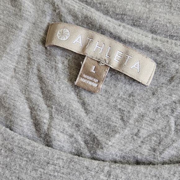 Athleta Light Heather Gray Santorini Thera Dress sz Large - Picture 4 of 7